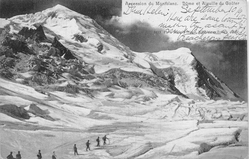 Cartolina arrampicata monblanc - arrampicata,